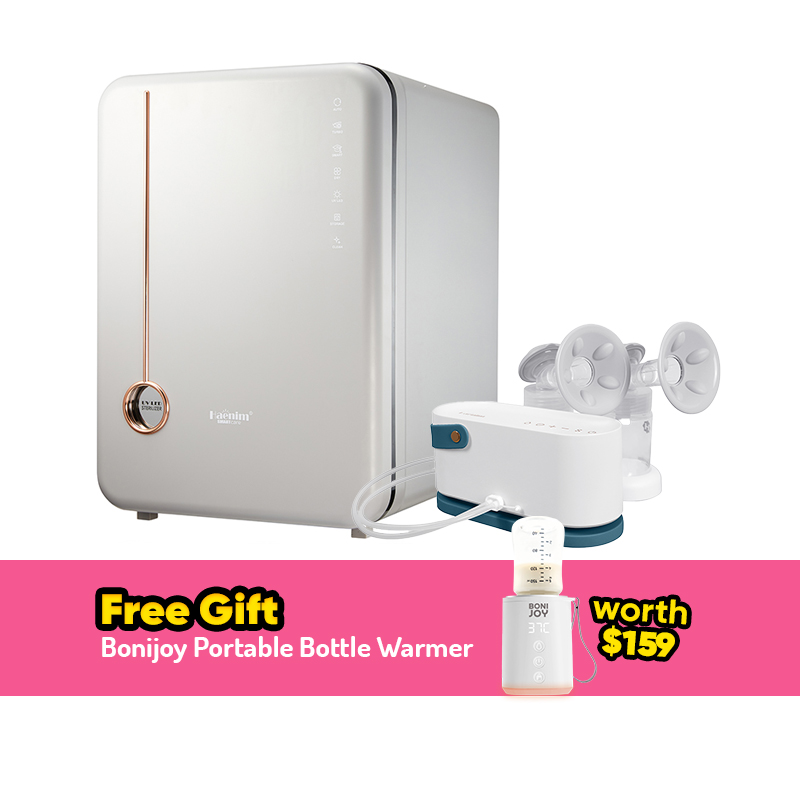 Bundle Deal: Haenim 4G+ Classic UV Steriliser + (White Peacock Green) Haenim NexusFit 7X Breast Pump + FREE GIFT